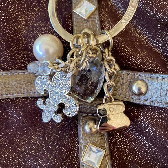 Kathy Van Zeeland Brown Bronze Embellished Large Shoulder Tote - Picture 9 of 16